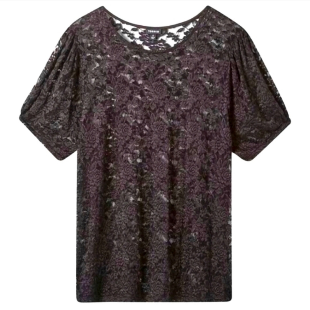 Torrid Black Lace Blouse